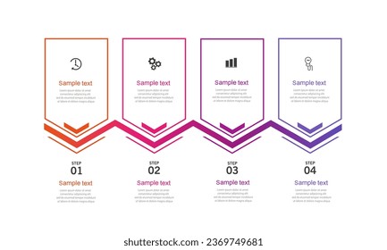 Vector  infographic template with icons and 4 options or steps