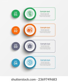 Vector  infographic template with icons and 4 options or steps