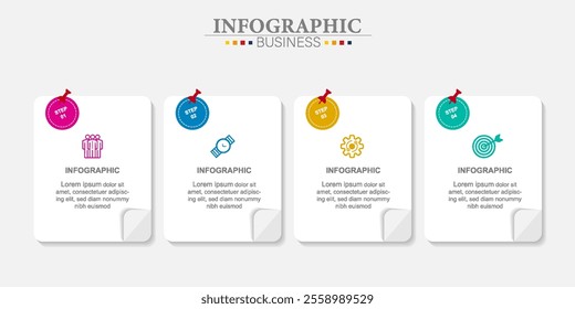 Vector infographic template with icons and options. Business concept for info graphics, flow charts, presentations, web sites