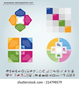 Vector infographic template : Infographic, infochart , diagram & flowchart design for presentation & business (Part 7)