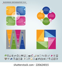 Vector infographic template : Infographic, infochart , diagram & flowchart design for presentation & business (Part 12)