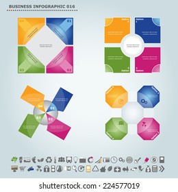 Vector infographic template : Infographic, infochart , diagram & flowchart design for presentation & business (Part 16)