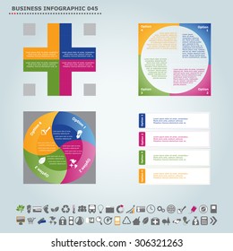 Vector infographic template : Infographic, infochart , diagram & flowchart design for presentation & business (Part 45)