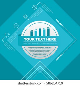 Vector Infographic template made from lines and icons