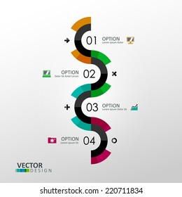 Plantilla de infografía de Vector en estilo minimalista