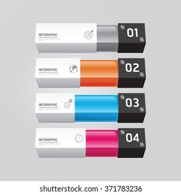 Vector infographic template Modern box Design Minimal style / can be used for infographics / numbered banners  / graphic or website layout vector