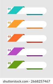 vector Infographic template multicolor banner design Modern infographic table 
