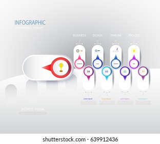 Vector infographic template with number 8 step, integrated circle.Business concept with options.For content, diagram, flowchart, steps, timeline infographics,workflow layout, chart,Vector illustration
