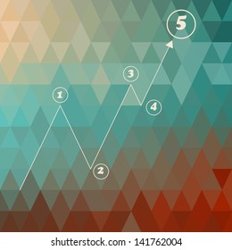 vector infographic template   on geometric background,