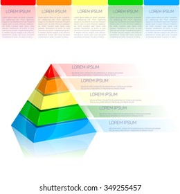 Vector infographic, template. Pyramid.