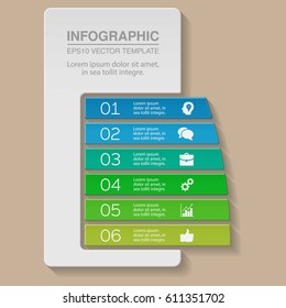 Vector infographic template, six options.