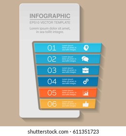 Vector infographic template, six options.