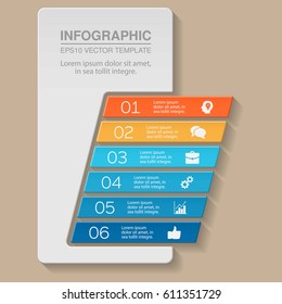 Vector infographic template, six options.