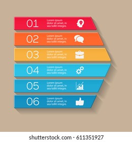 Vector infographic template, six options.