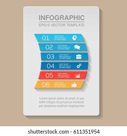 Vector infographic template, six options.