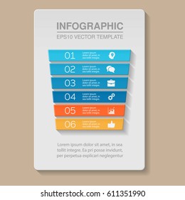 Vector infographic template, six options.