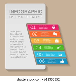 Vector infographic template, six options.