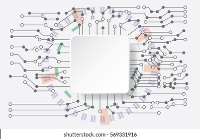 Vector infographic template. Technology background