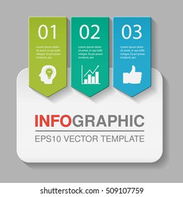 Vector infographic template, three options.