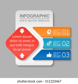 Vector infographic template, three options
