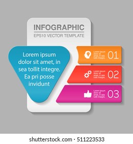 Plantilla de infografía vectorial, tres opciones