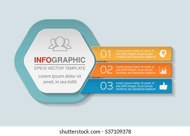 Vector infographic template, three options