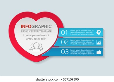 Vector infographic template, three options