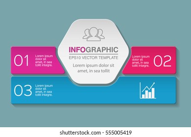Vector infographic template, three options