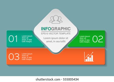 Vector infographic template, three options