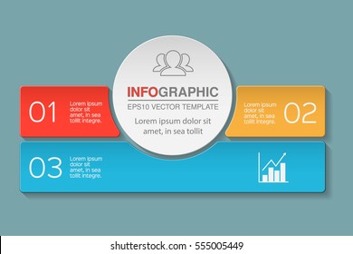 Vector infographic template, three options