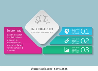 Vector infographic template, three options