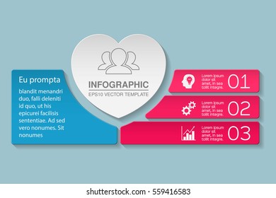Vector infographic template, three options