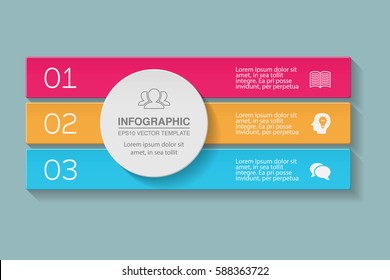 Vector infographic template, three options