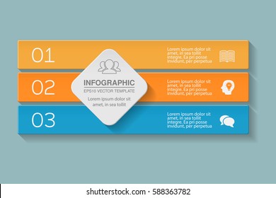 Vector infographic template, three options