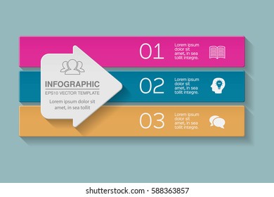 Vector infographic template, three options