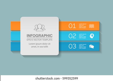 Vector infographic template, three options