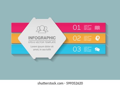 Vector infographic template, three options