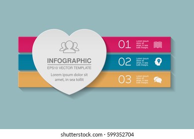 Vector infographic template, three options