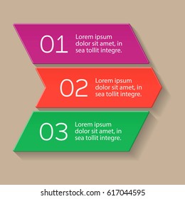 Vector infographic template, three options