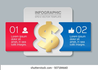 Vector infographic template, two options.