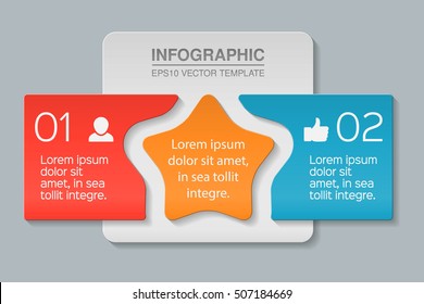 Vector infographic template, two options.