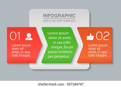 Vector infographic template, two options.