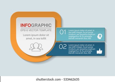 Vector infographic template, two options