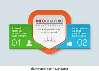 Vector infographic template, two options