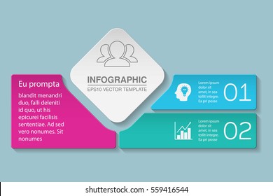 Vector infographic template, two options