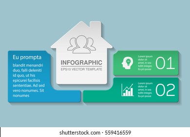 Vector infographic template, two options