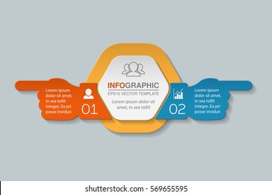 Vector infographic template, two options