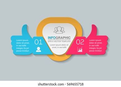 Vector infographic template, two options