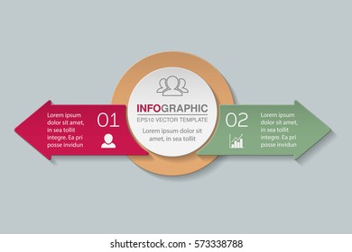 Vector infographic template, two options
