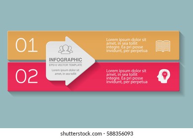 Vector infographic template, two options